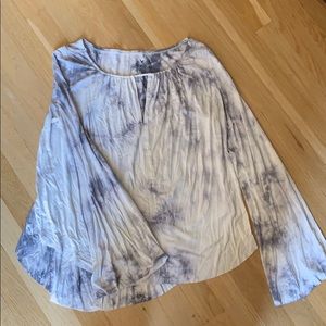 Marble long sleeve blouse
